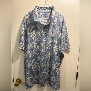 Chubbies Blue and White Floral Polo Shirt